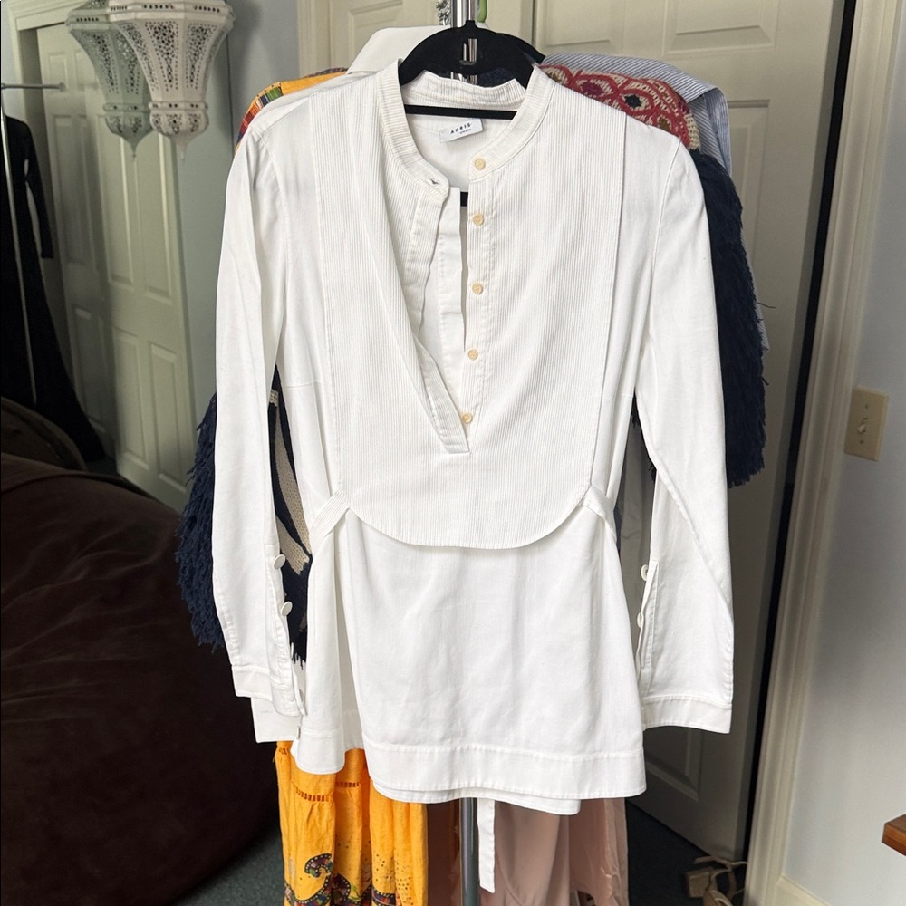 Akris White Button-Down Top